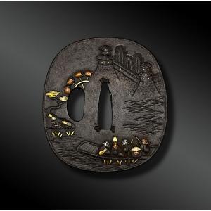Tsuba Naga Maru Gata - Japan - Edo Period (1603-1868)