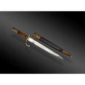 BAÏONNETTE pour fusil MAUSER, avec fourreau. XIXème siècle