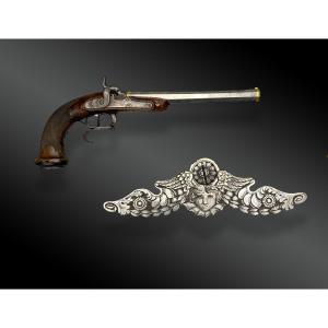 PISTOLET D’HONNEUR à PERCUSSION, par Nicolas BOUTET France - XIXème siècle.