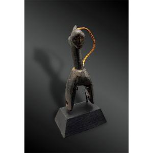 Pulley Stirrup For A Weaving Loom, Animated By A Female Figure, Gouro Culture, Ivory Coast