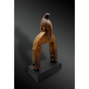 Pulley Stirrup For A Weaving Loom, Animated By A Hornbill Head, Senufo Culture, Ivory Coast 