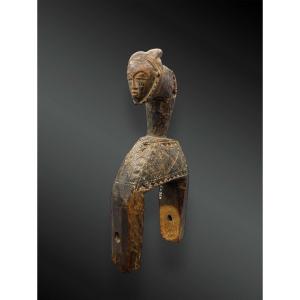 Loom Pulley Stirrup Animated With A Ndoma Portrait Mask, Yaouré Culture