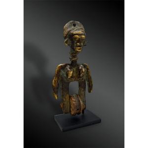 Loom Pulley Stirrup Animated With A Female Figure, Akan Culture, Ghana 