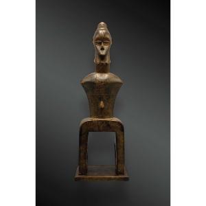 Anthropomoprhe Figure Loom Pulley Stirrup, Gouro/bété Culture, Ivory Coast