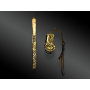 Women's Knife, With Needle Holder  Tibet, 19th Century