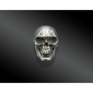 Crâne, Vanité en argent. Europe, XXème siècle