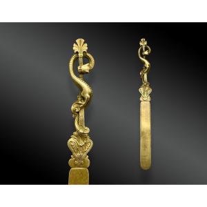 Salamander Letter Opener Or Paper Cutter, Romantic Style