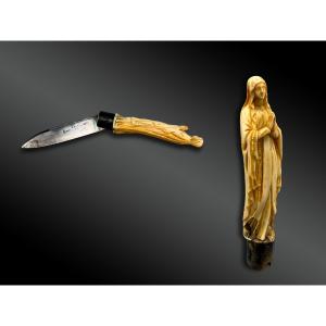 COUTEAU pliant signé G. Ripiaut Crele - France - XIXème siècle