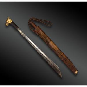 Headhunter's Sword Called Mandau - Borneo Island, Indonesia - 19th Century Or Earlier