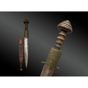 Sub-saharan African Dagger With Sheath, Africa, 20th Century