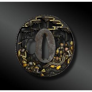 Tsuba Naga Maru Gata - Japan - Edo Period (1603-1868)