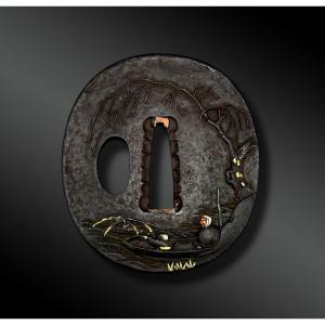 Tsuba Naga Maru Gata - Japan - Edo Period (1603-1868)