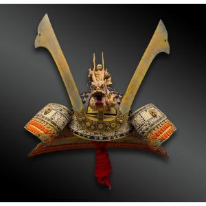 CASQUE de GUERRE appelé KABUTO, de type za-boshi - Japon - Période Meiji (1868-1910)