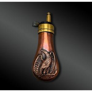 POIRE à POUDRE de coffret - Etats-Unis - XIXème siècle