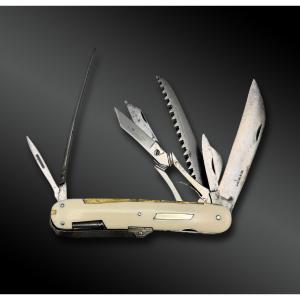 Knife Called Cavalier, Thirteen Pieces, Signed Schmidt - Germany ? - Circa 1900