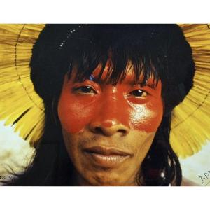 Jean-pierre Dutilleux (b. 1949) Portrait Of A Young Yawalapiti Photograph Signed Lower Right