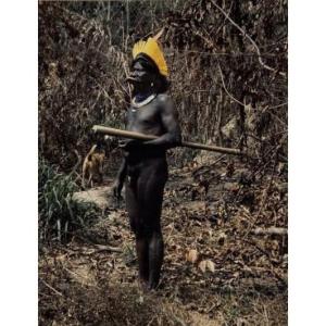 Jean-pierre Dutilleux (b. 1949) Portrait En Pied d'Homme Kayapo (full-length Portrait Of A Kayapo Man), 1990 Photographie Signée Et