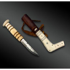 COUTEAU et son FOURREAU Culture Sami, région nord de la Suède, de la Norvège et de la Finlande