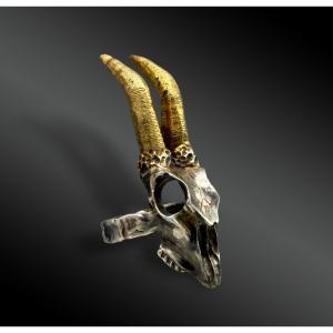 Alice Balloy - Ram Ring - 925/000 Silver And Vermeil