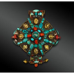 Relic Box Or Portable Altar Known As Ga’u - Tibet - 19th Century