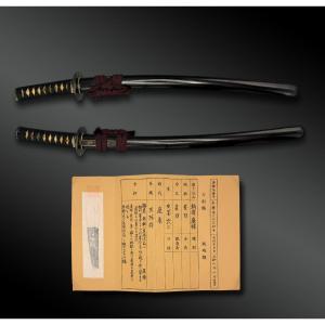 SABRE appelé Wakizashi avec certificat - Japon - Période Edo (1603-1868)