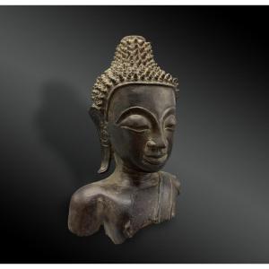 Bust Of Buddha - Laos? - 17th Century?
