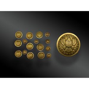 ENSEMBLE DE BOUTON GRAND SCEAU DES ÉTATS-UNIS – US ARMY