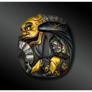 Signed Tsuba, Naga Maru Style - Japan - Edo Period (1603–1868) 