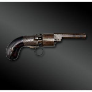 Revolver poivrière signé J. Herman - Liège, Belgique - XIXème siècle