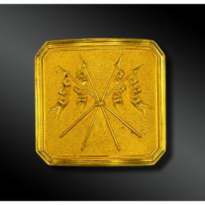 PLAQUE de CEINTURON d’officier de lanciers de la ligne - France - XIXème siècle
