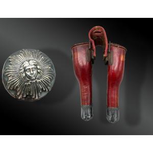 PAIRE de FONTES de GARDE du CORPS du ROI - France - Époque Restauration