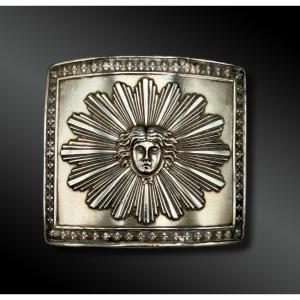 PLAQUE de CEINTURON de GARDE du CORPS du ROI Modèle 1814 - France - Restauration
