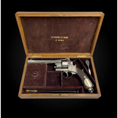 Le Page Moutier Revolver Box, Prix De Tir Plate - Circa 1870