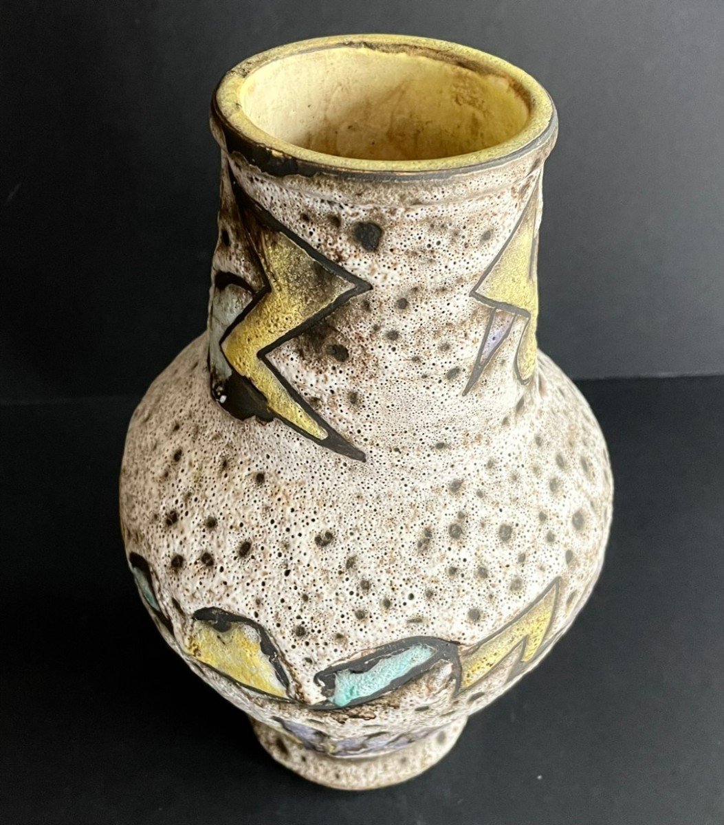 Vase Fat Lava Marius Bessone Vallauris 50s-photo-3