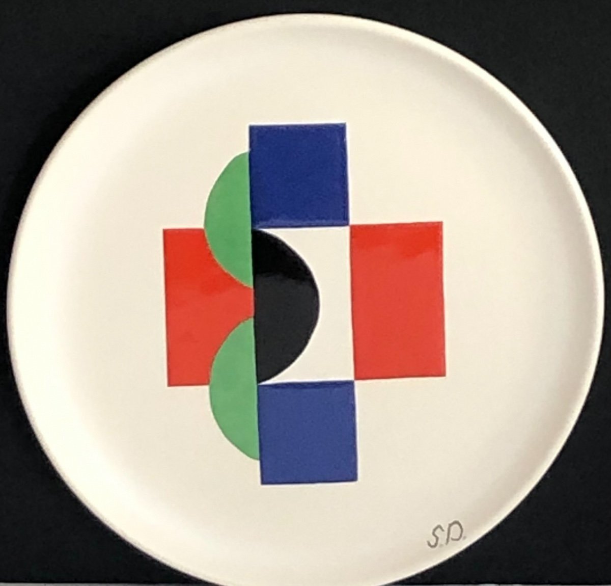 Decorative Plate Sonia Delaunay Faience Of Moustiers Artcurial Edition-photo-4