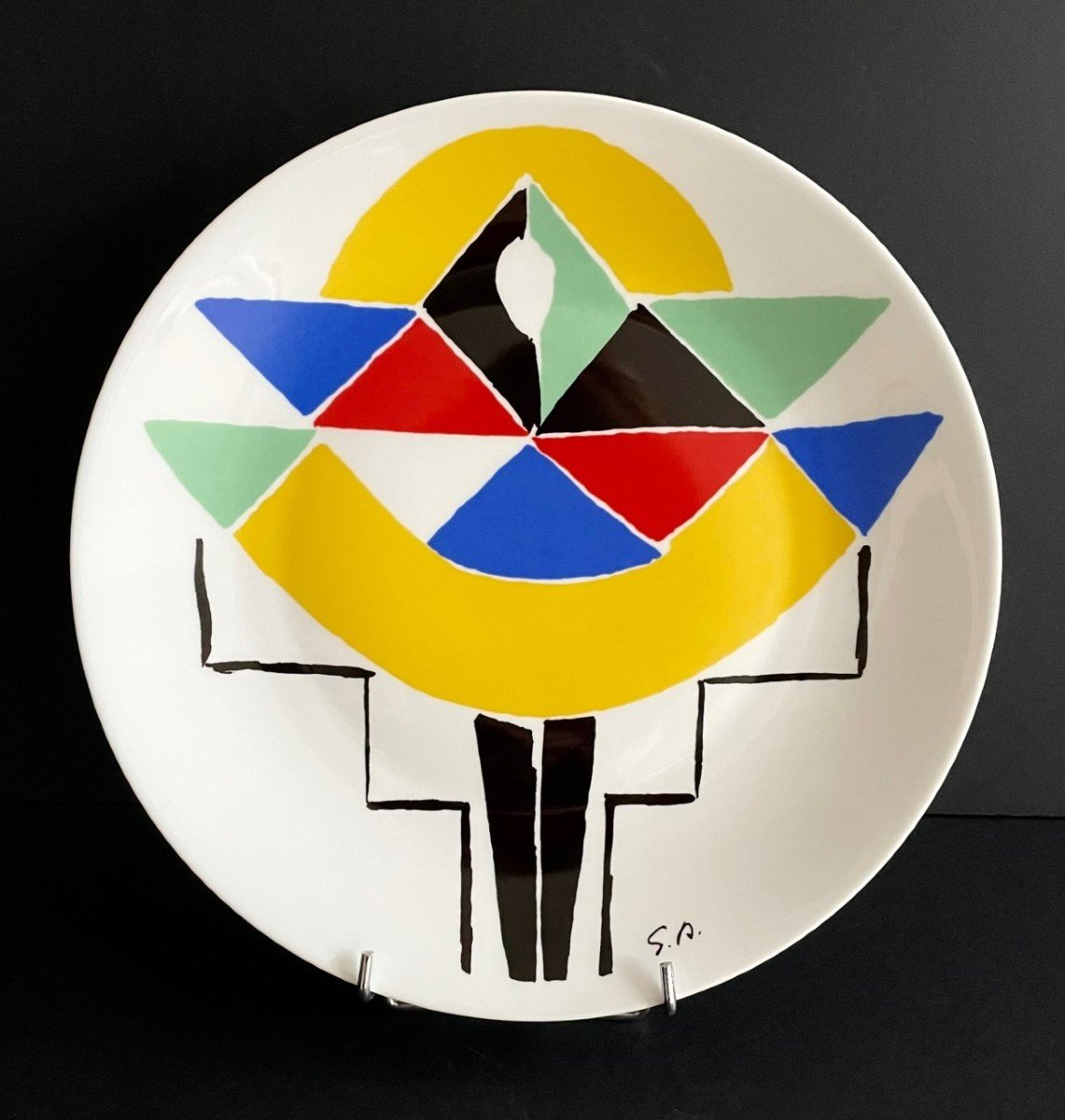 « carnival » Porcelain Dish By Sonia Delaunay Artcurial Edition 