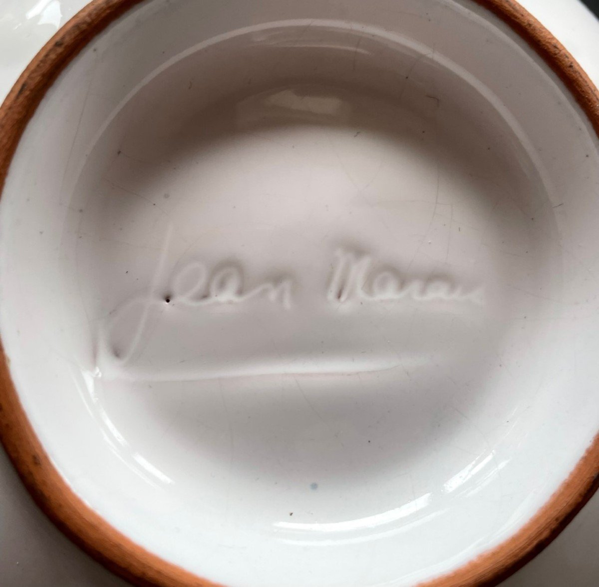 "double Face" Ceramic Dish By Jean Marais Vallauris-photo-3