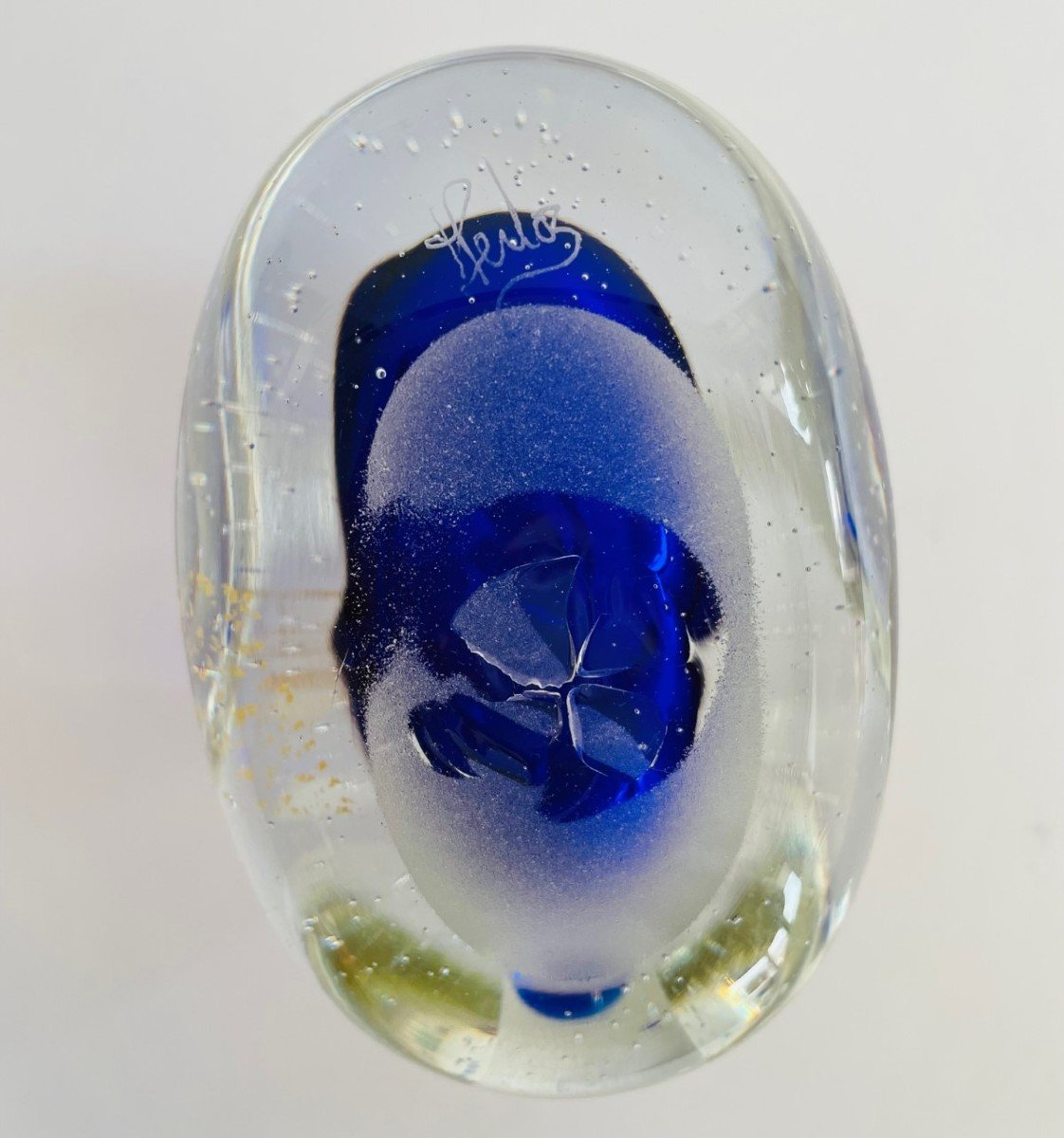 Glass Bottle By Philippe Merloz 20th Century-photo-1