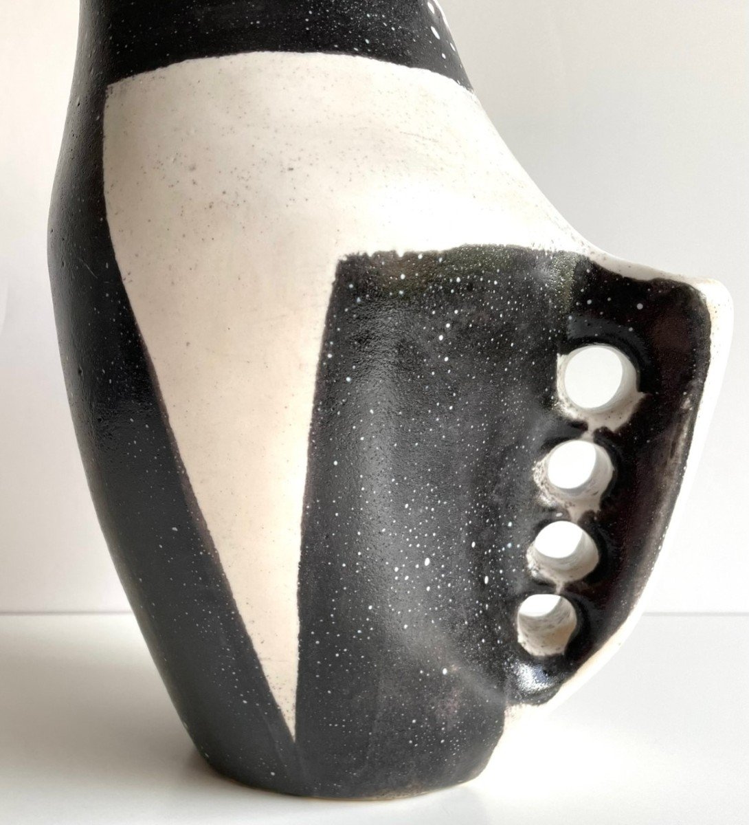 Vase zoomorphe en céramique par Mado Jolain années 50-photo-3