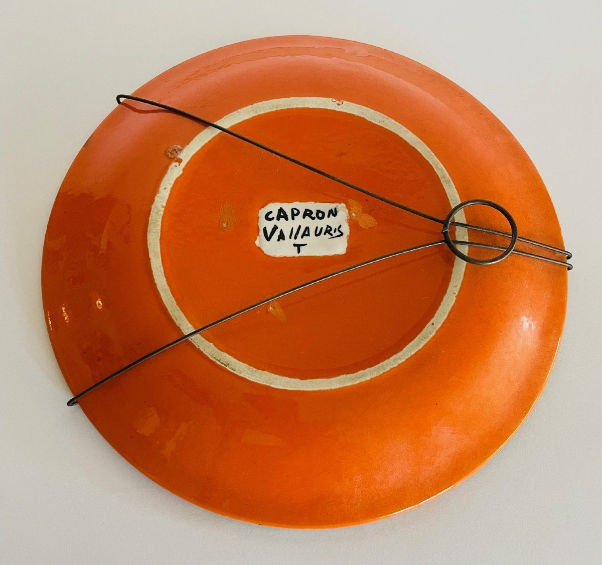 Earthenware Plate Roger Capron Vallauris 1958-photo-3