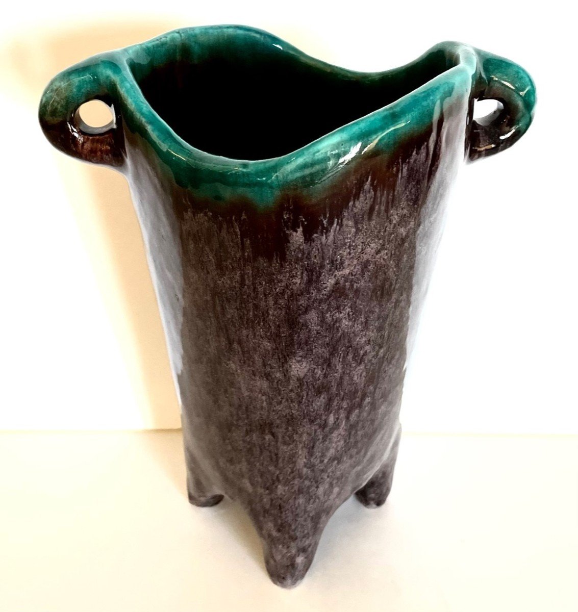 Vase "à Oreilles" Les Potiers d' Accolay  années 60