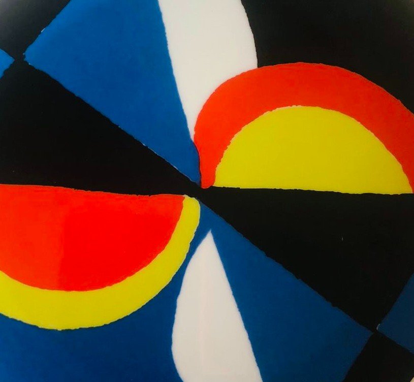 "windsor" Limoges Porcelain Plate After Sonia Delaunay, Artcurial Limited Edition-photo-3