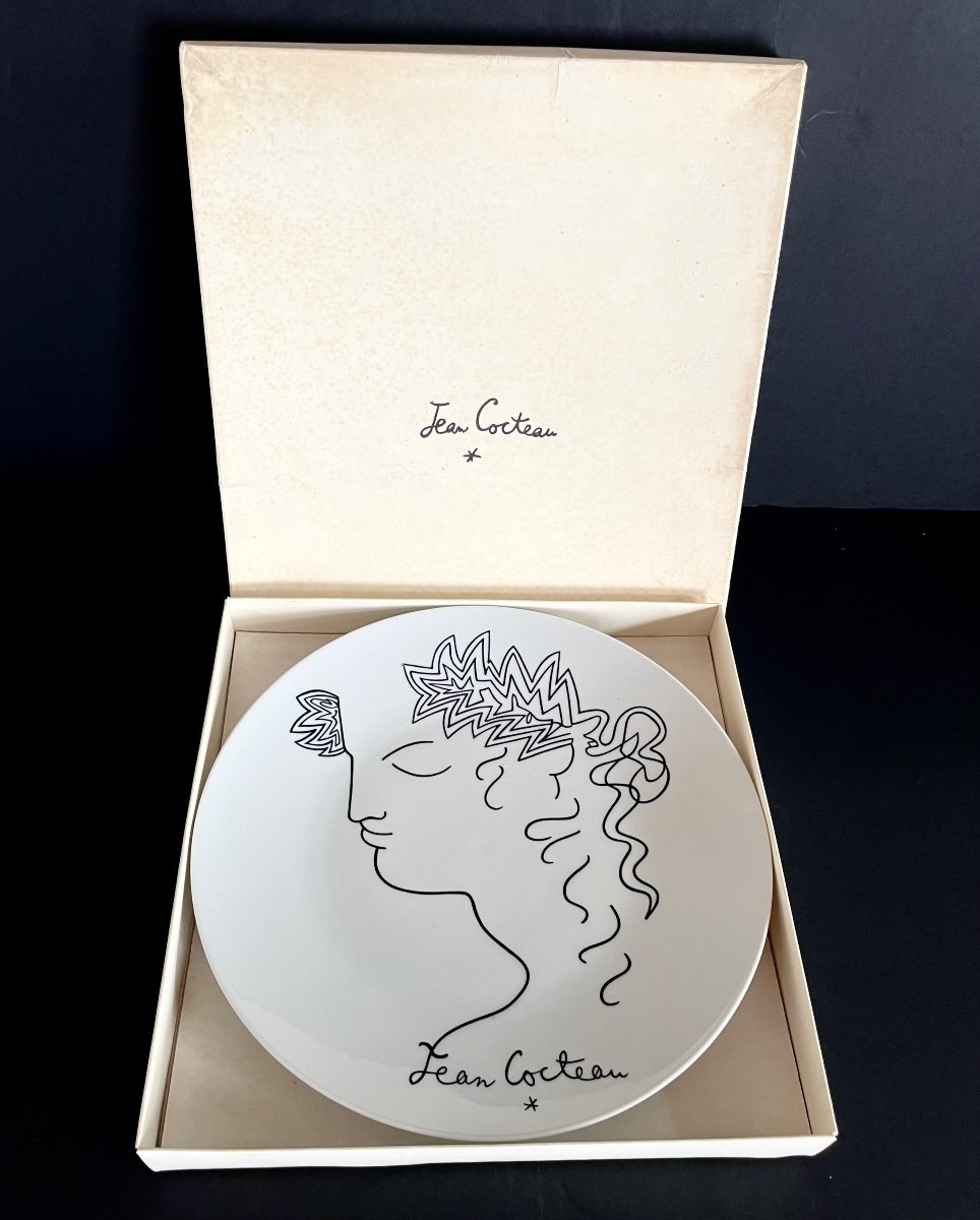 Porcelain Plate Drawing Jean Cocteau-photo-2