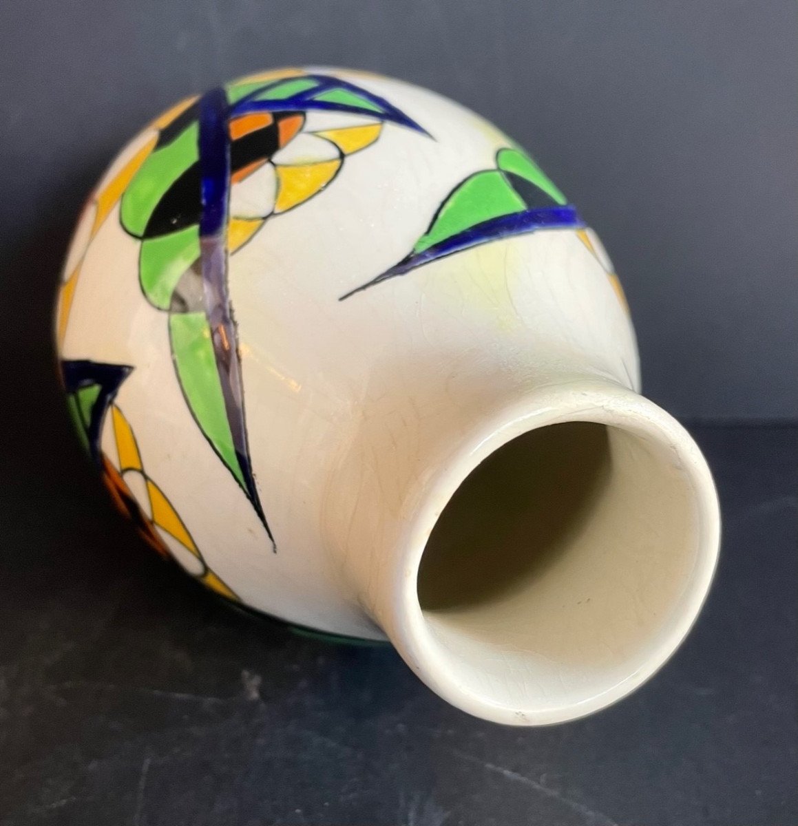 Art Deco Vase Charles Catteau Keramis Boch Frères-photo-4