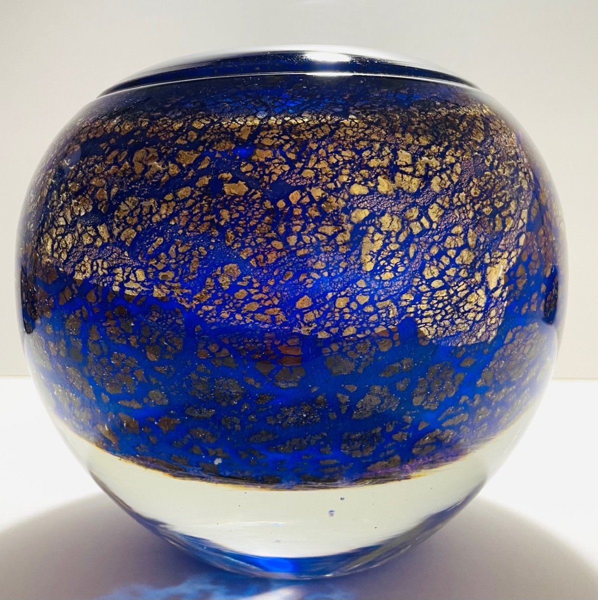 Blown Glass Vase By Jean-claude Novaro 1986-photo-2