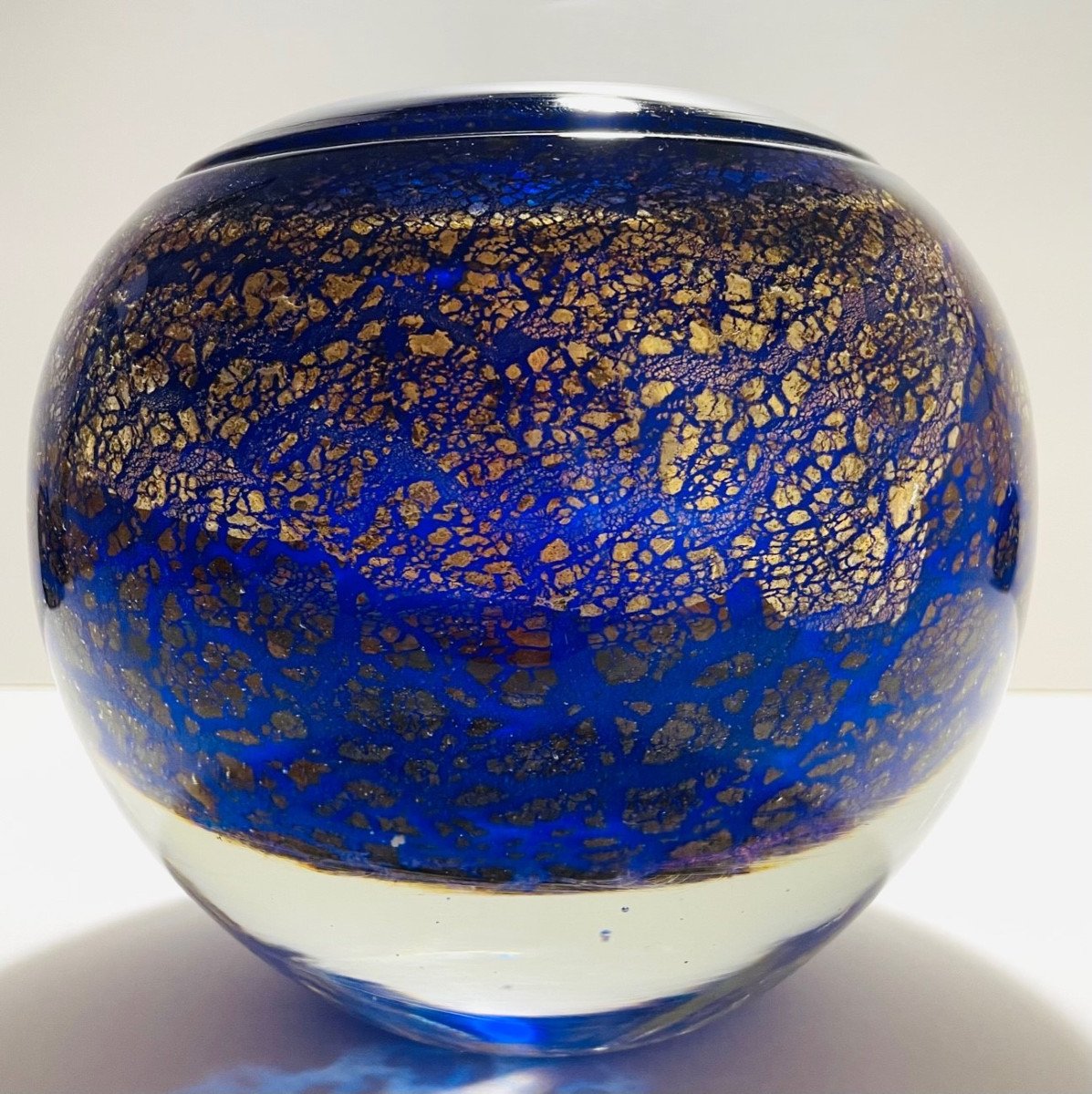 Vase en verre soufflé par Jean-Claude Novaro 1986-photo-2