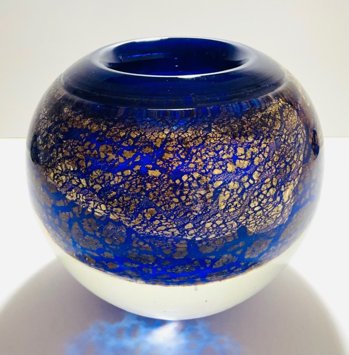 Blown Glass Vase By Jean-claude Novaro 1986-photo-4