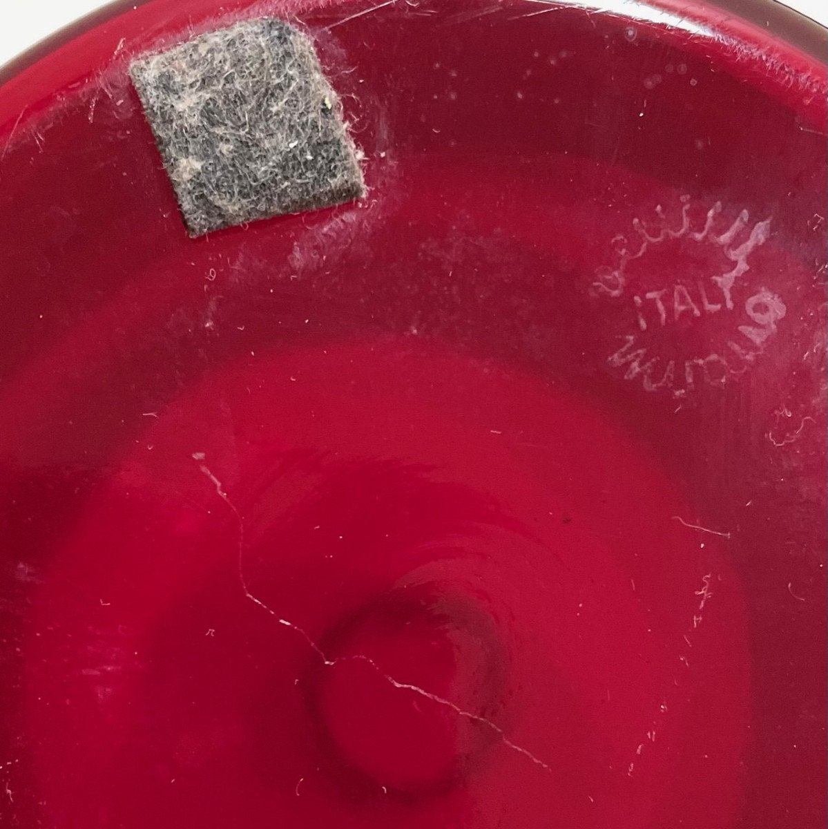 Bouteille en verre "A fasce" par Fulvio Bianconi pour Venini années 50-photo-3