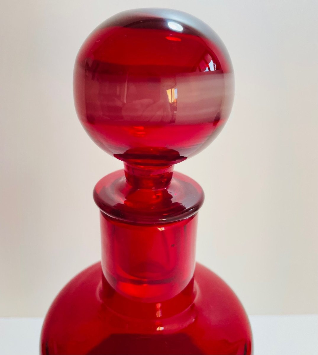 Bouteille en verre "A fasce" par Fulvio Bianconi pour Venini années 50-photo-4