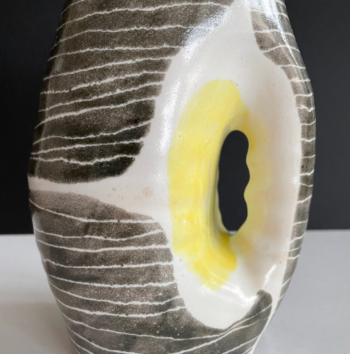 Earthenware Vase By Mado Jolain 1960s-photo-3